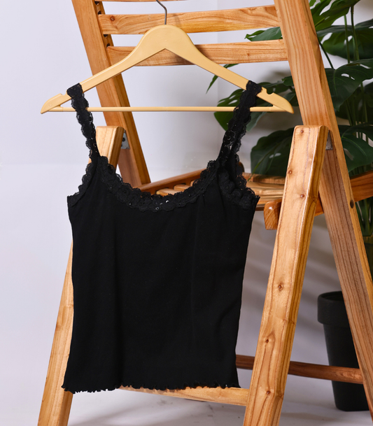Black Lace Tank Top by Secret possessions
