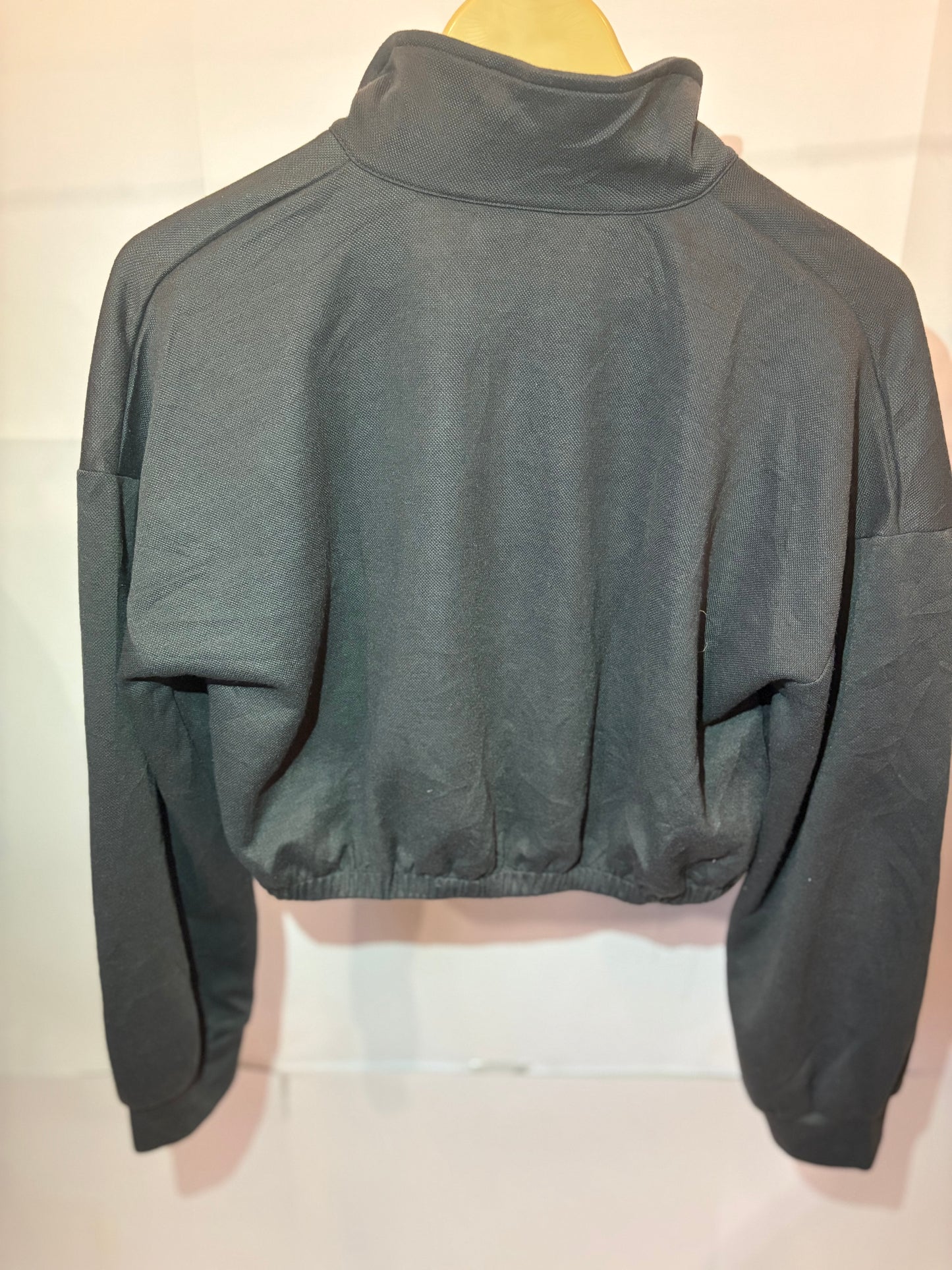 Dazy Grey Zipper Crop Top (Medium)