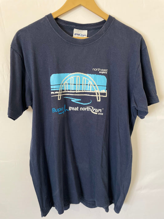 Great Run Blue Printed T-Shirt