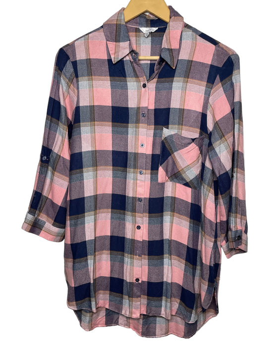 M&Co Multicolor Checked Viscose Shirt – Medium