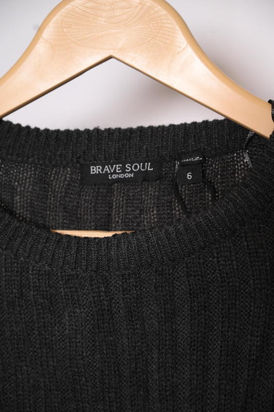 Brave Soul London Grey Bodycon Dress - Small