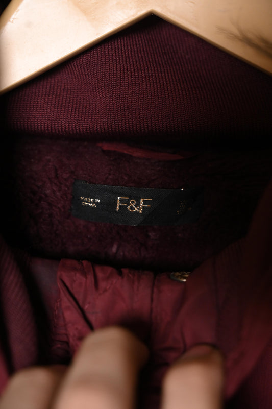F&F Maroon Puffer Jacket - Small