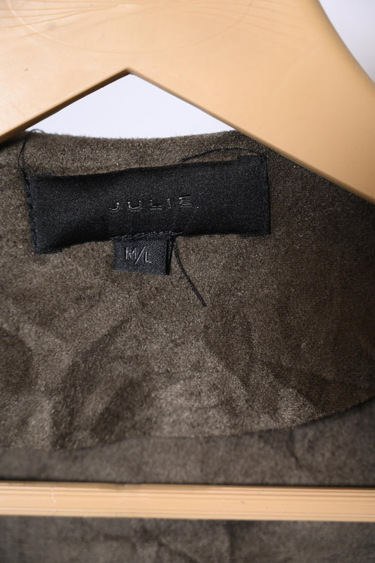 Dark Brown Polyester Shrug