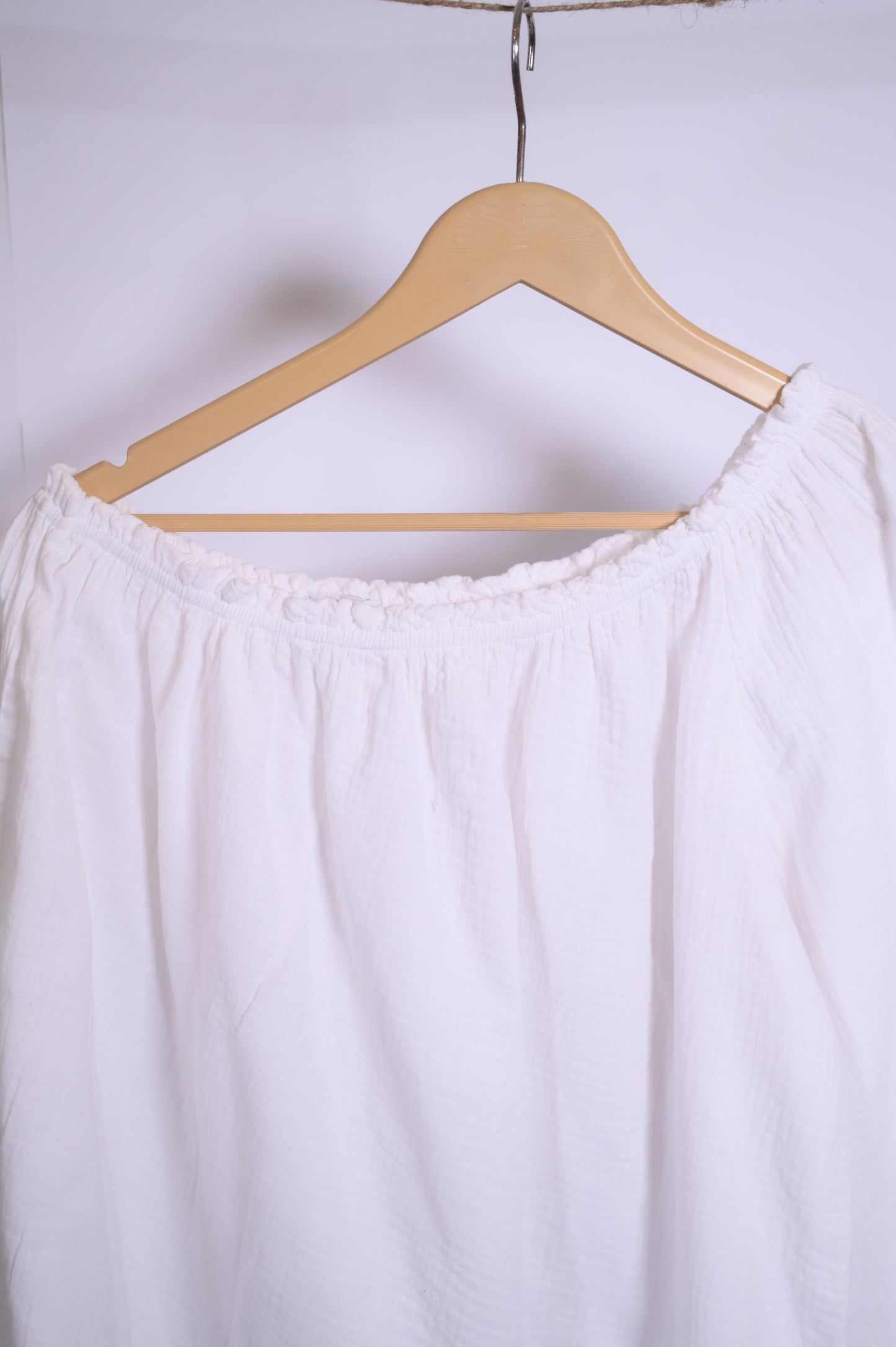 J&L White One-Shoulder Blouse - Medium