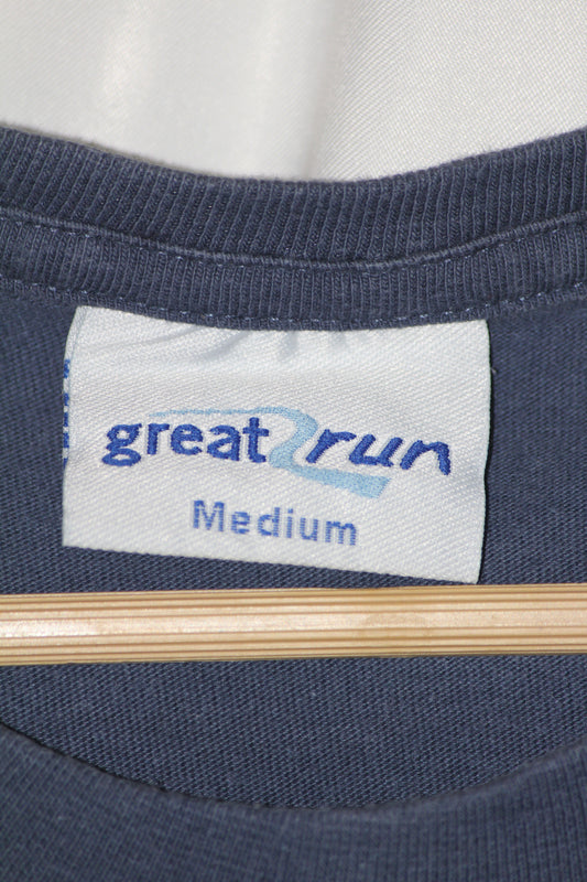 Great Run Blue Printed T-Shirt