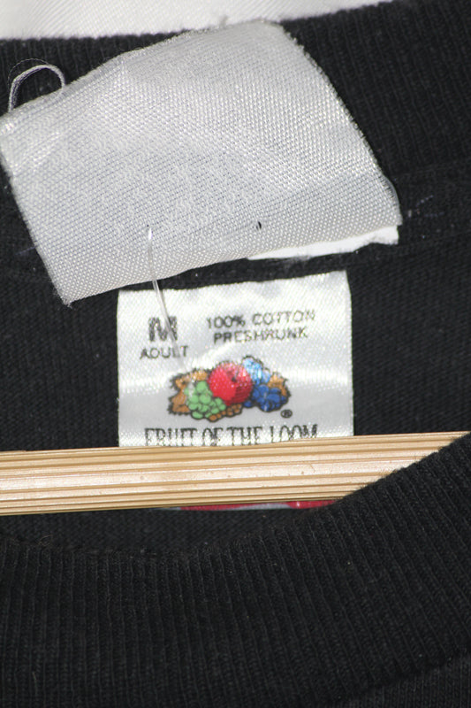 Fruit of the Loom Black Cotton T-Shirt – Medium