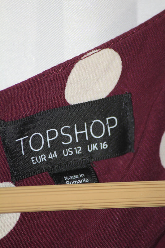 Top Shop Maroon Dress