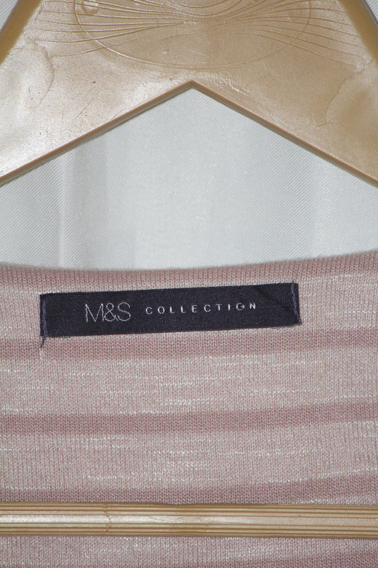 Mark & Spencer Striped Blush Blouse