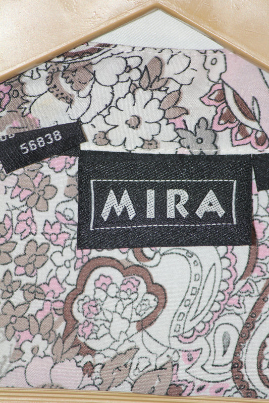 Mira Pink Brown Blouse - Medium