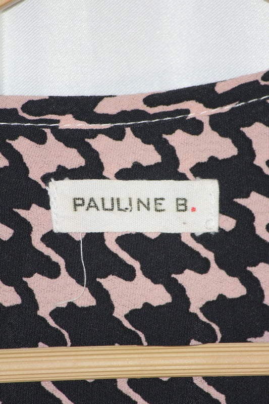 Pauline Black & Brown Full Sleeve Viscose Blouse – Subtle Elegance