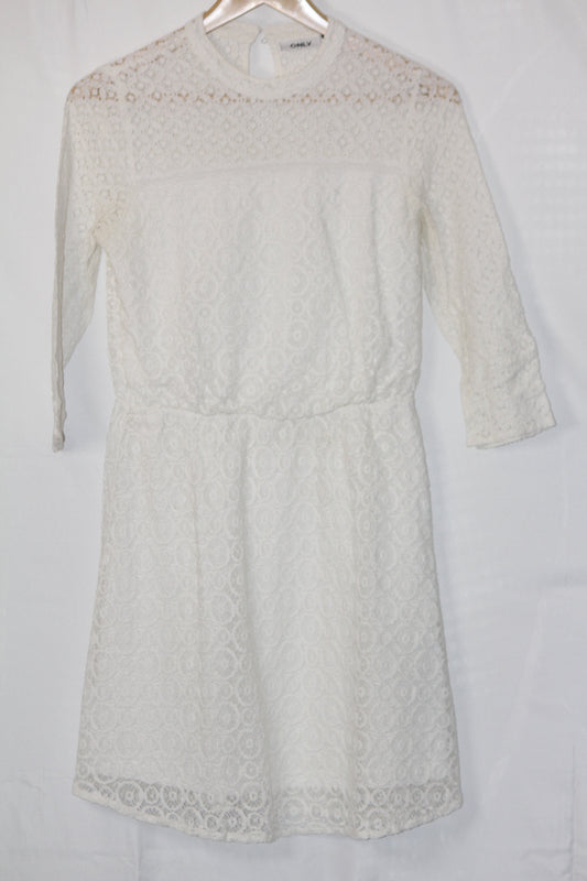 Only White Full-Sleeve Dress