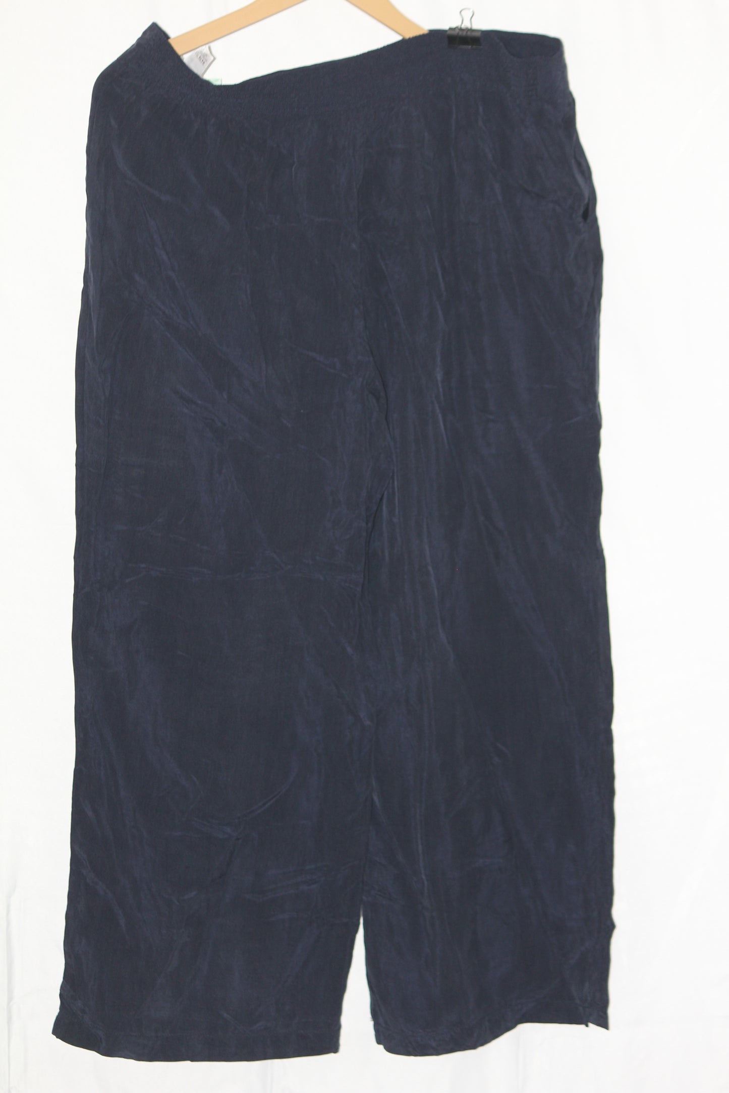 M&S Black Cupro Straight Pant (Large)