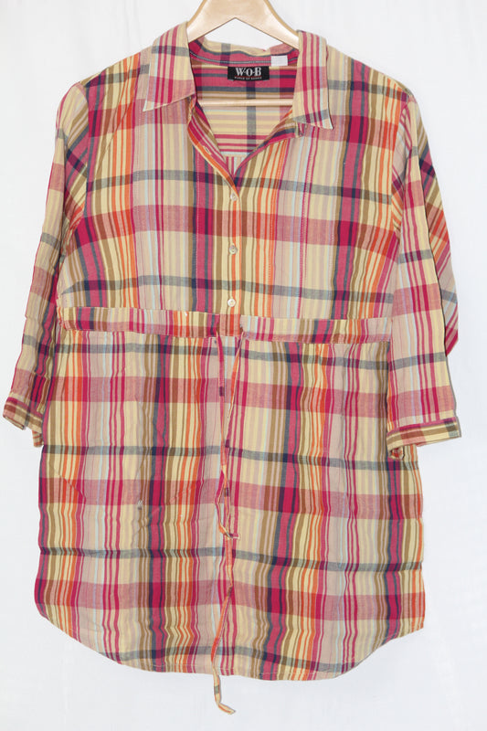 WOB Orange & Yellow Lined Blouse