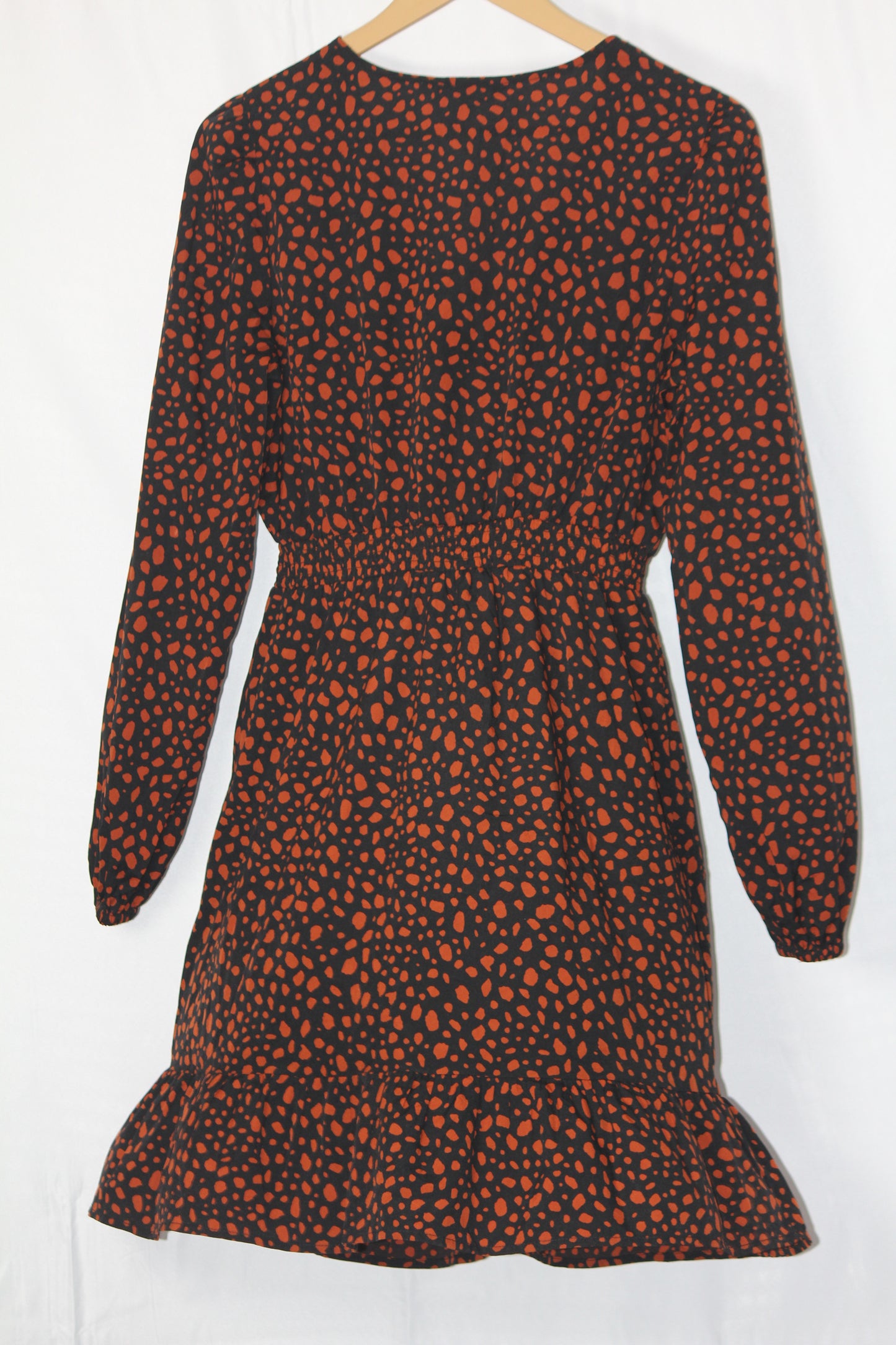 New Look Orangish Black Dress - Small