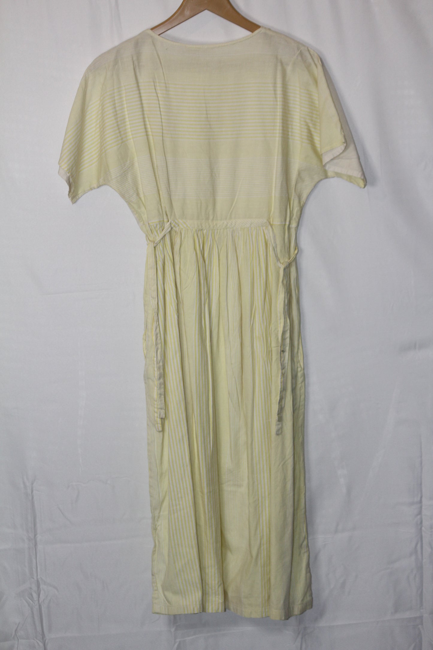 Monika Reul Yellow & White Striped Dress (Small, Good Condition)