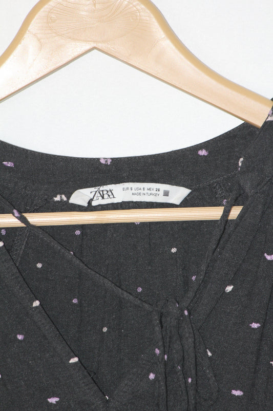 Zara Black Polka Dot Dress