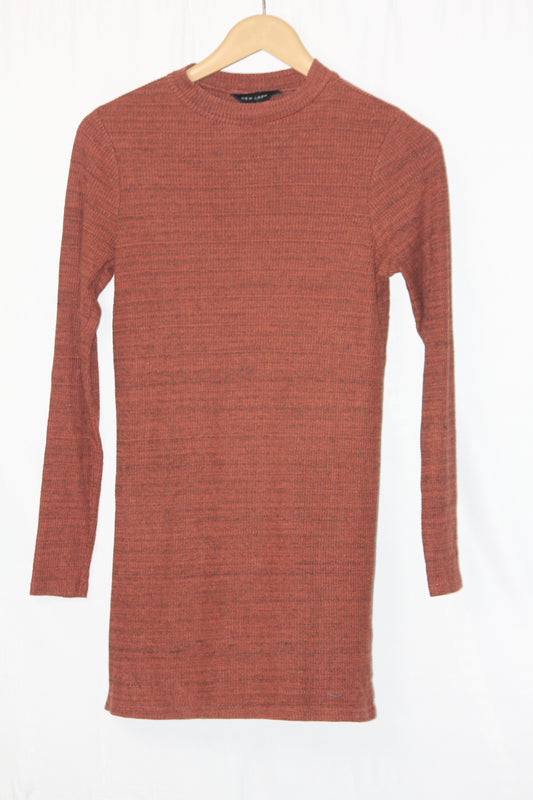 New Look Brown Full Sleeve Bodycon Dress