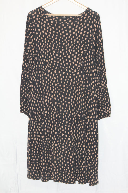 Roman Black Polka Dot Dress