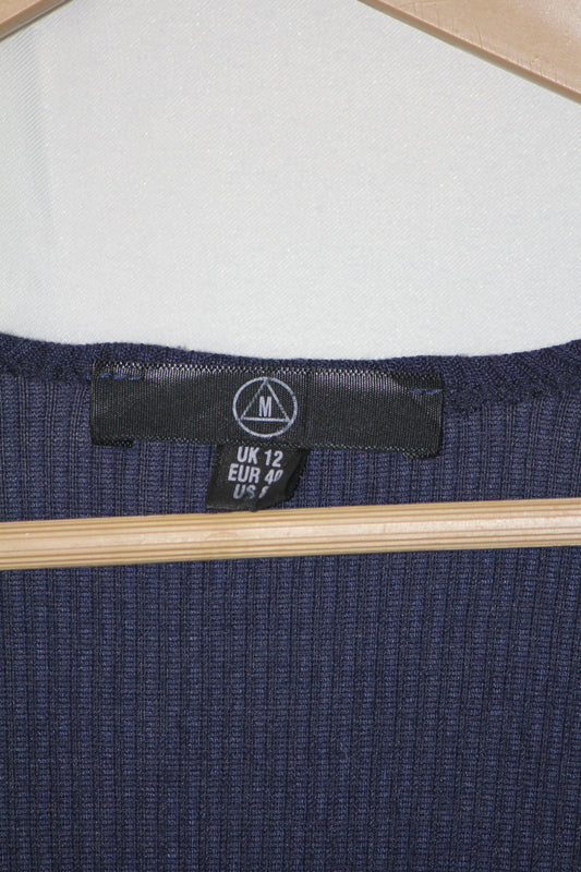 Missguided Navy Blue Elegant Bodycon Dress