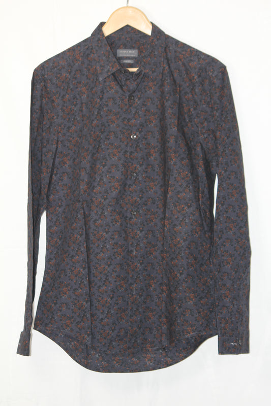 Zara Purple Floral Shirt – Medium