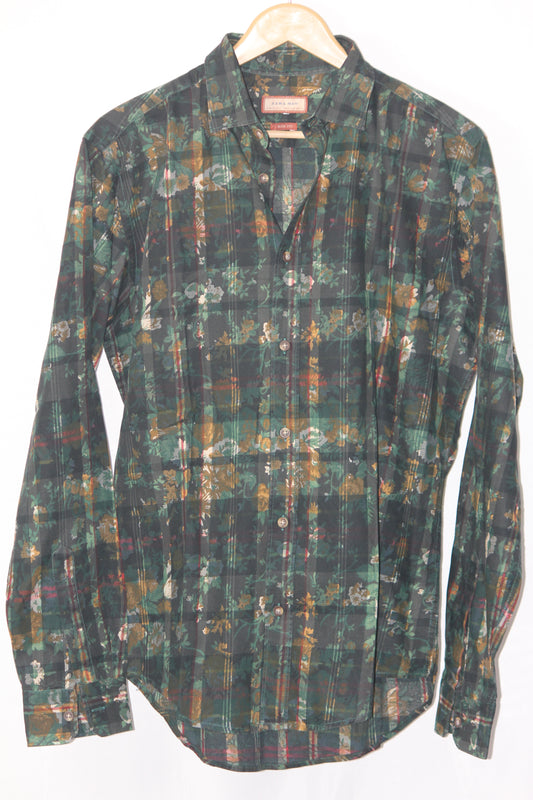 Zara Black Floral Shirt – Large