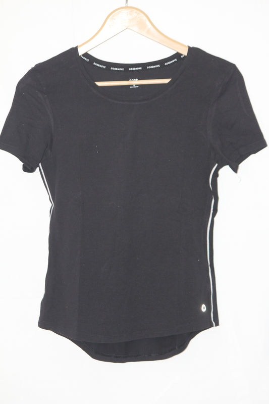 Black Half Sleeve Crop – M&S (M)