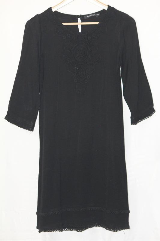 Atmosphere Indian Style Black Embroidered Blouse