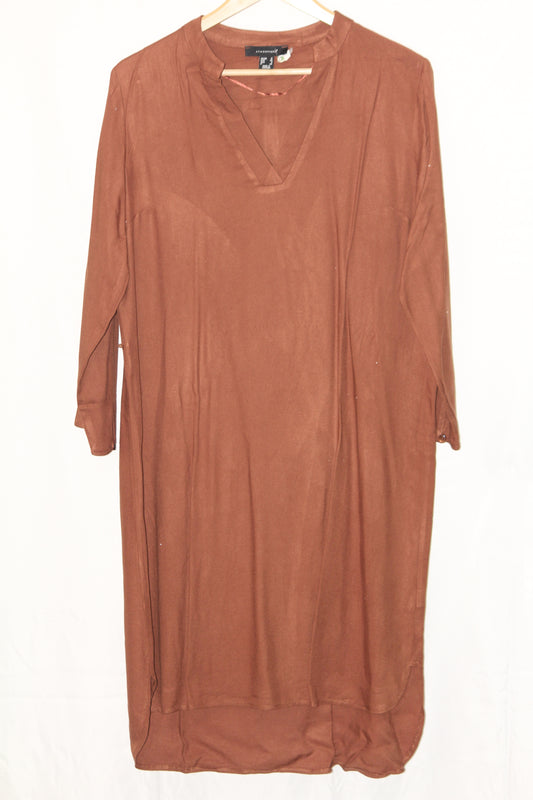 Maroon Round Neck Dress by Atmosphere