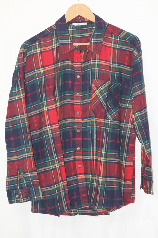 Tu Red Checkered Button Down Shirt