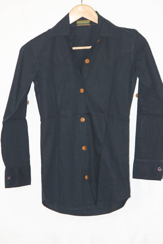 Magnum Tailors Kalyan Black Button Down Shirt