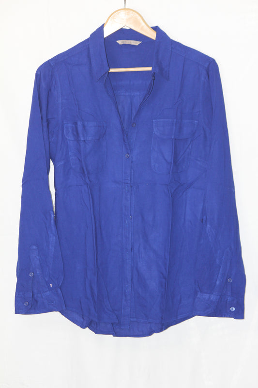 M&S Blue Pocket Button Down Shirt