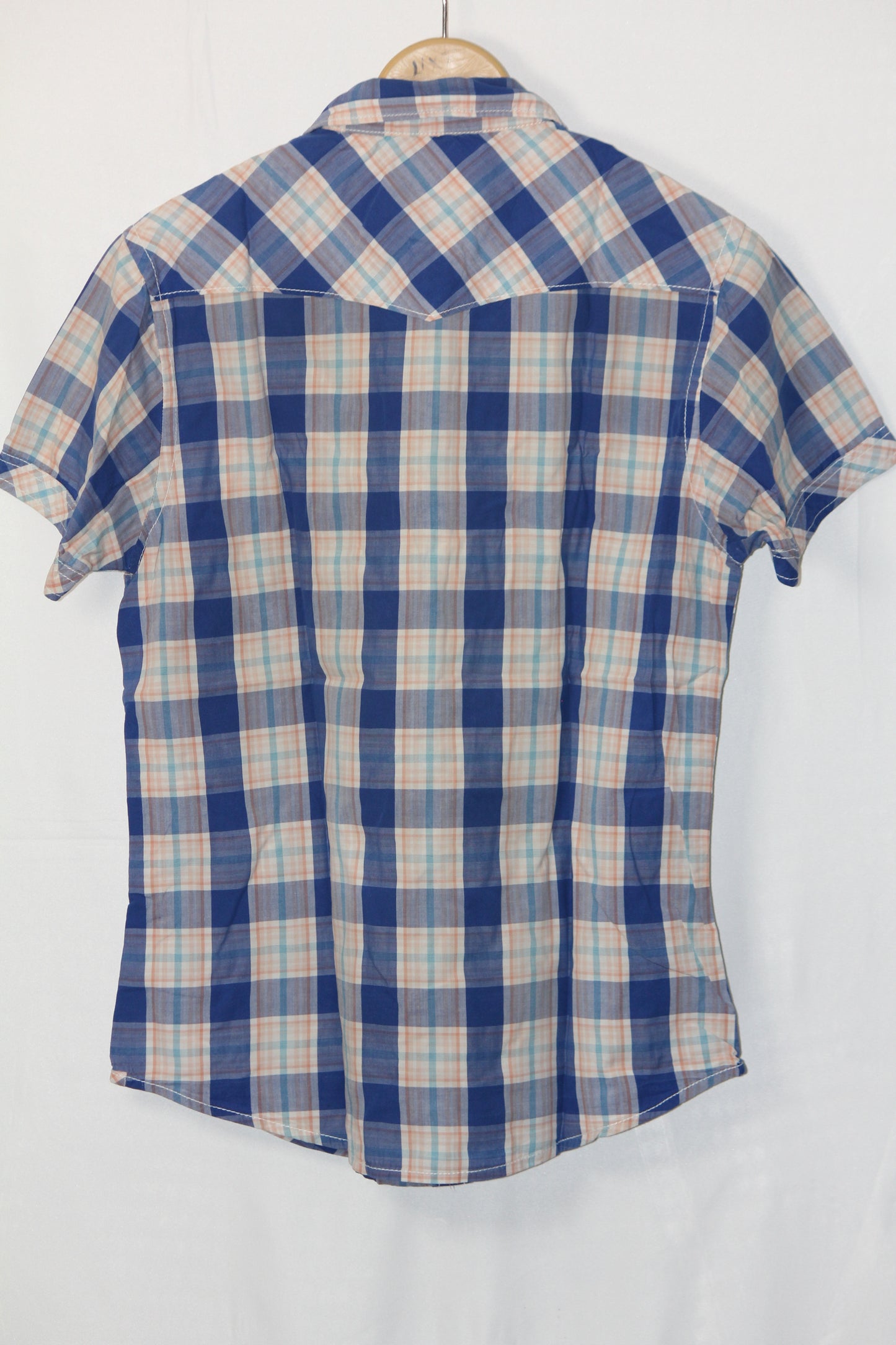 Grand & Hills Blue Check Shirt – Small (Men)