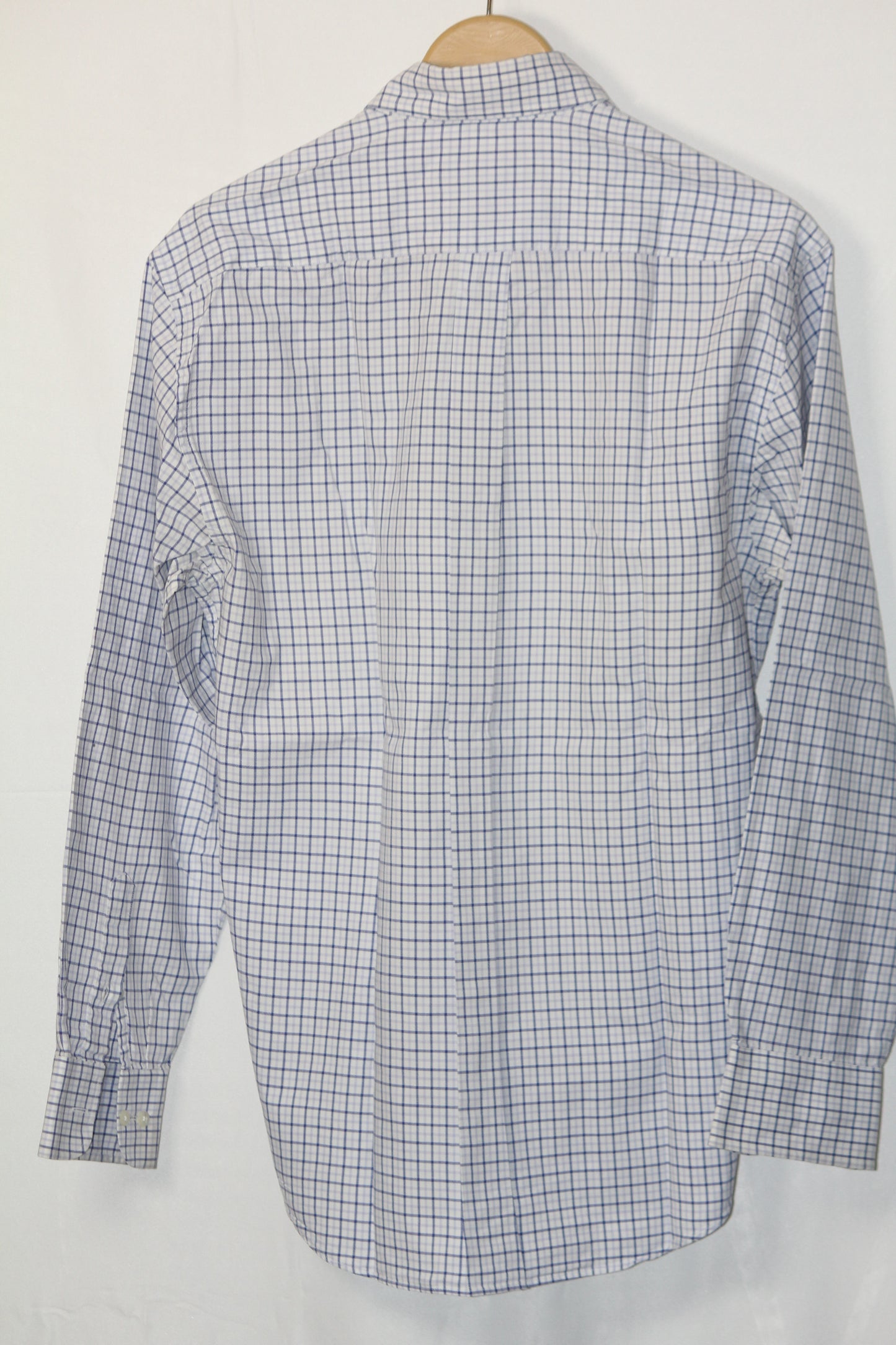 M&S White Striped Cotton Shirt – Large (Men)
