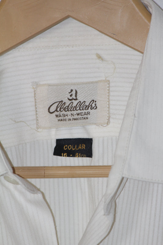 Abdullah's White Cotton Shirt – Large