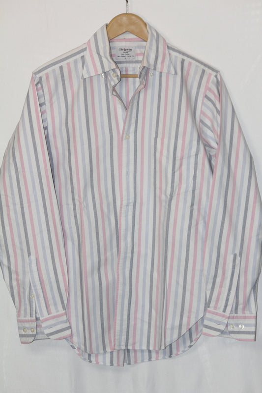 TM Lewin White Multi-Line Cotton Shirt – Small (Men)