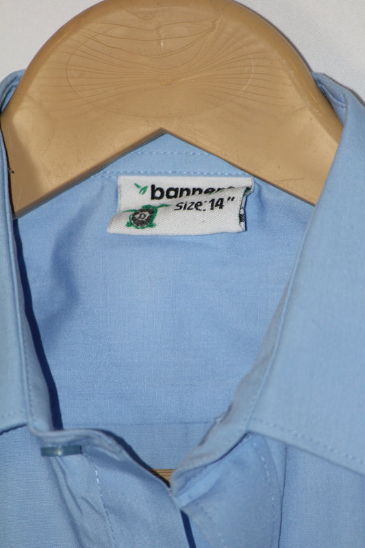 Banner® Sky Blue Polyester Blend Shirt – Medium (Men)