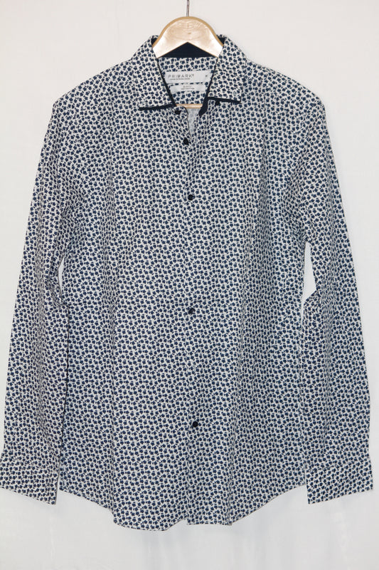 Primark White Floral Print Cotton Shirt – Medium
