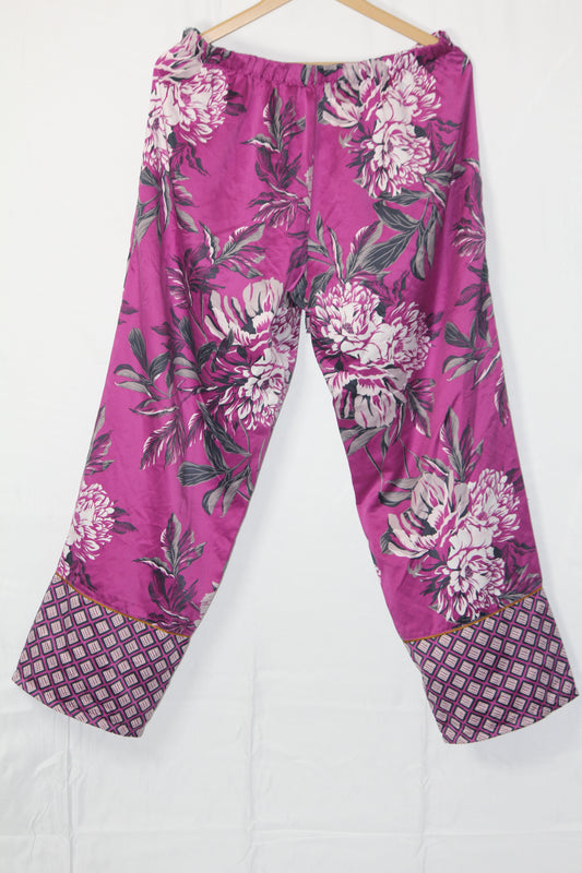 George Pink Floral Palazzo Pant (Medium)