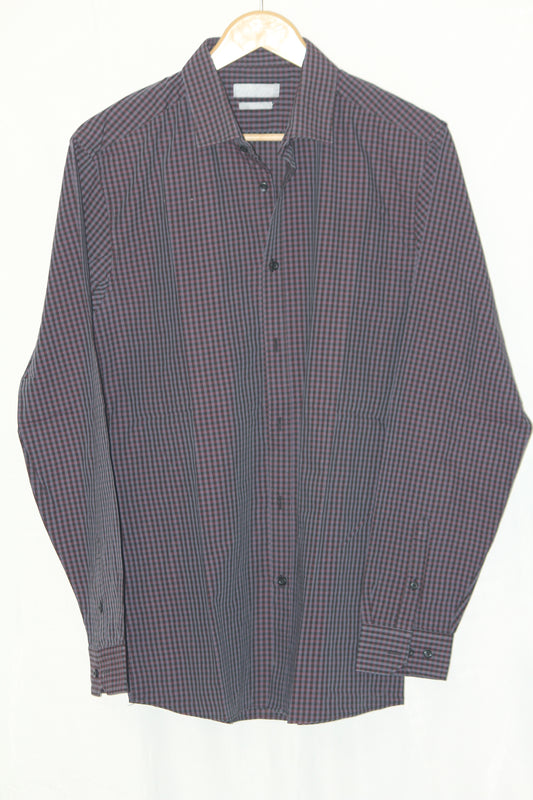 Redherring Purple Check Shirt – Medium (Men)