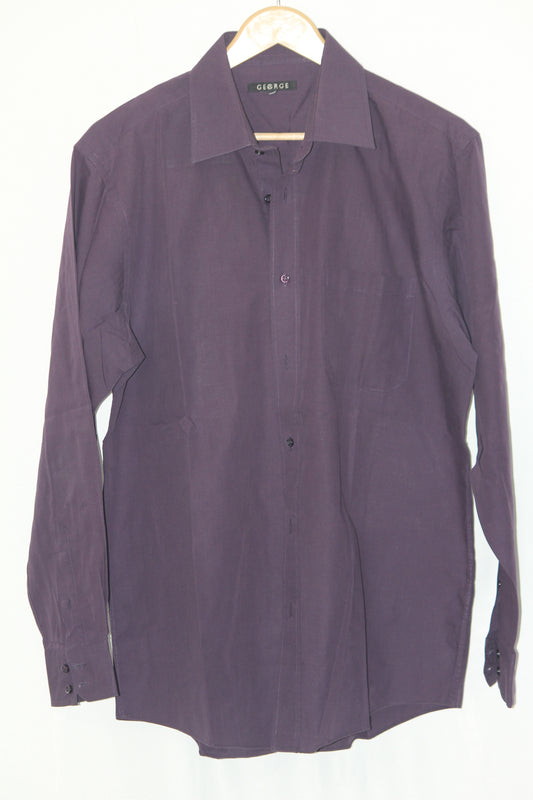 George Purple Polyester Shirt – Large (Men)