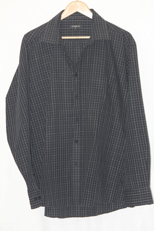 George Black Cotton Shirt – Large (Men)
