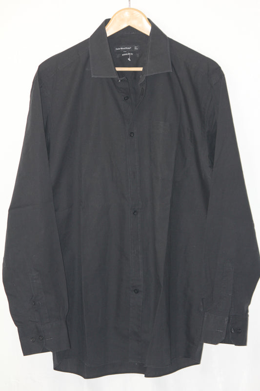 Cedar Wood State Black Polyester Shirt – Medium (Men)