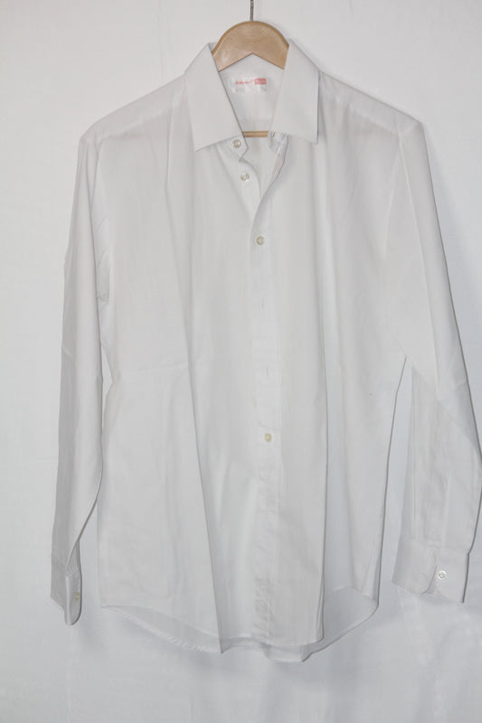 St Michael White Polyester Shirt – Medium (Men)