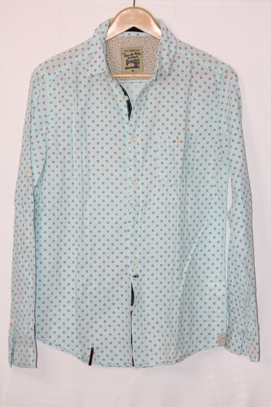 Ecaros Green Floral Cotton Shirt – Medium (Men)