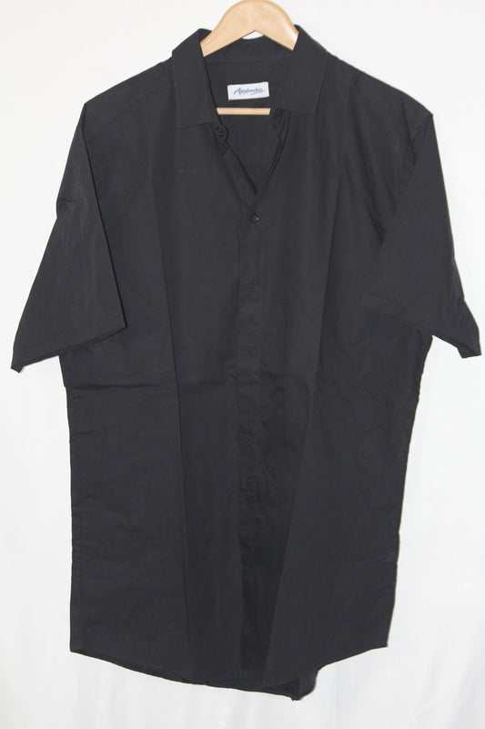 Alexandera Black Half Sleeve Cotton Shirt – Large (Men)