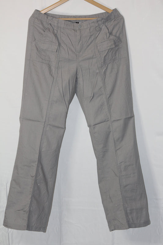 H&M Grey Cargo-Style Bell Bottom Pants