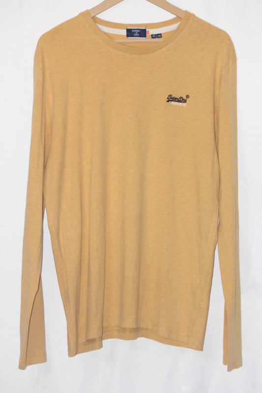 SuperDry Yellow Full Sleeves T-Shirt – 2XL