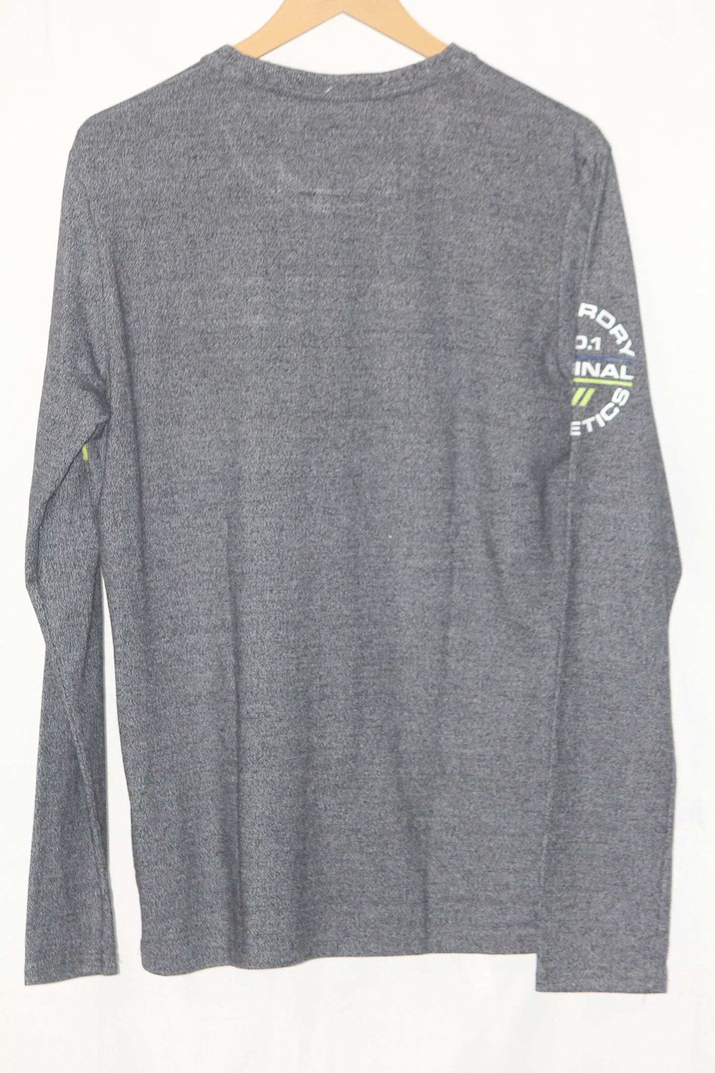 SuperDry Gray Full Sleeves T-Shirt – Large