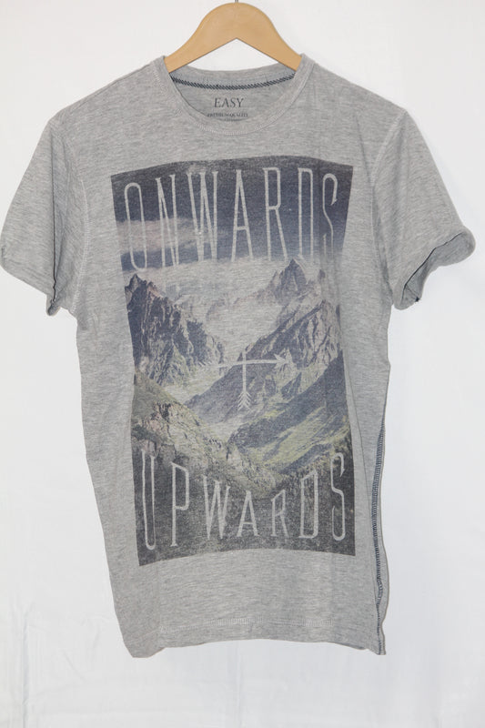 Easy Grey Printed T-Shirt
