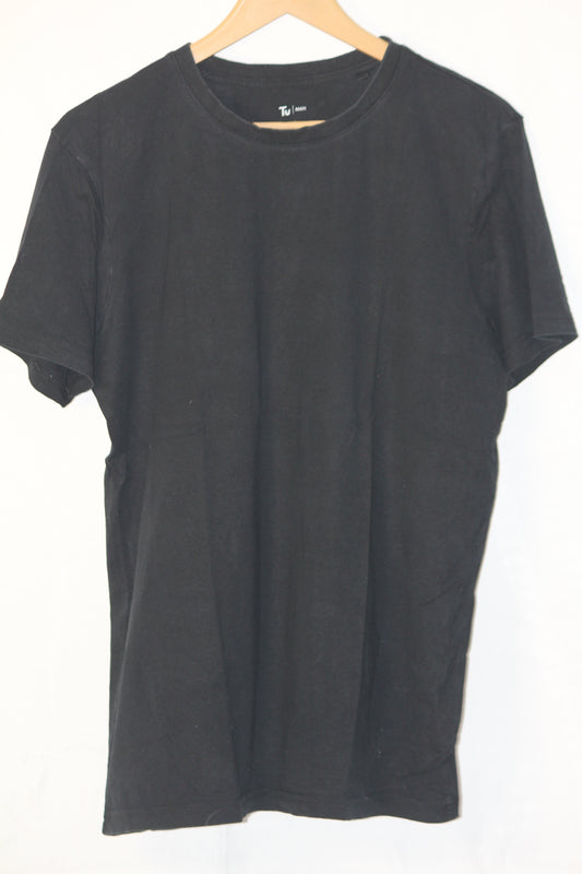 TU Black Simple T-Shirt